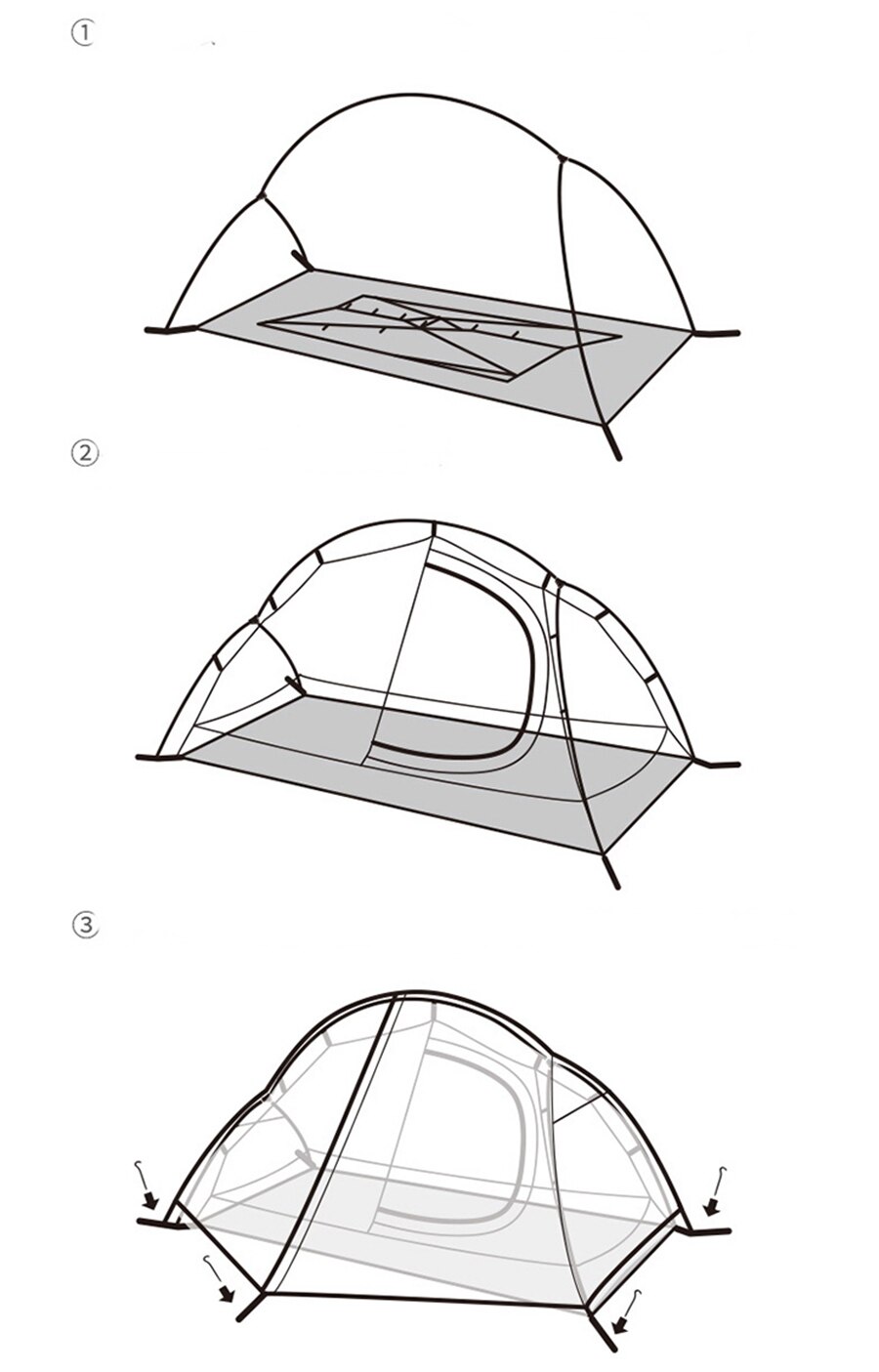 Cheap Goat Tents  1Person Camping Tent Ultralight Cycling Backpacking Tent Double Layer Fishing Beach Tent Outdoor Travel Hiking Tent   